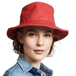madewell Short-Brimmed Bucket Hat red size m-l